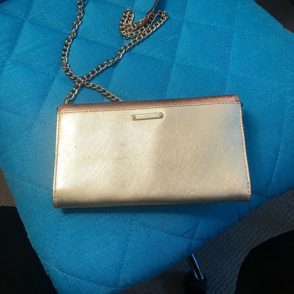 RARE Rebecca Minkoff Rose Gold Wallet on a Chain - Picture 3 of 12